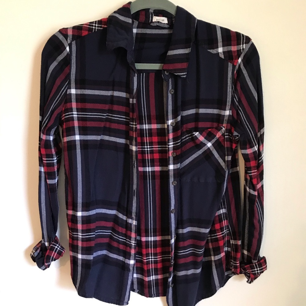 GARAGE - Plaid Button Up Shirt